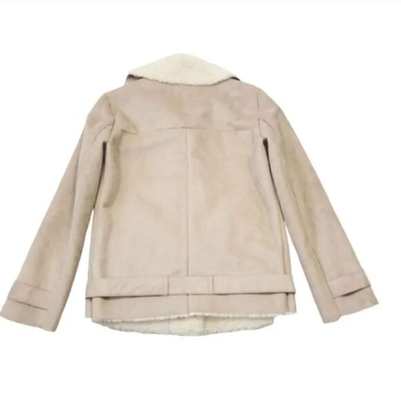 NEW Forever 21 Faux Suede and Fur Lined Aviator Flight Jacket in Camel Size XS - Picture 11 of 14